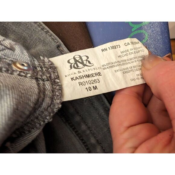 Rock & Republic distressed high rise skinny jeans 10* - Picture 3 of 4